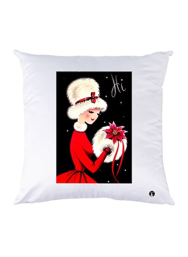 Printed Pillow polyester White 30x30cm