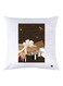 Printed Throw Pillow White/Brown/Black 30x30cm