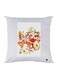 Cartoon Printed Decorative Throw Pillow White/Red/Yellow 30x30cm