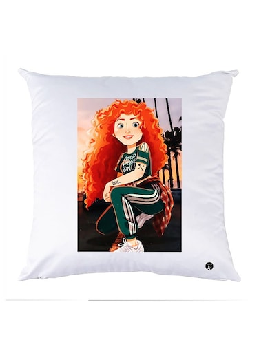 Printed Pillow Case polyester White 30x30cm