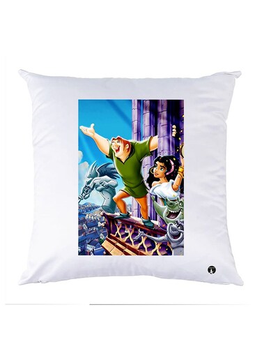 Printed Pillow polyester White 30x30cm
