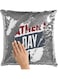 Happy Fathers Day Themed Sequin Decorative Throw Pillow White/Silver/Grey 40x40cm