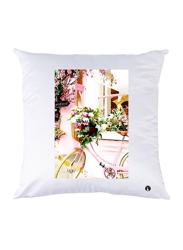 Printed Pillow polyester White 30x30cm