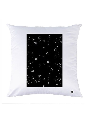 Printed Pillow Polyester White 30x30cm