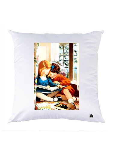 Printed Pillow Case polyester White 30x30cm