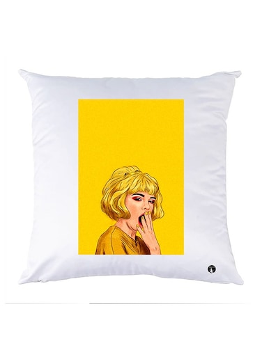 Printed Pillow polyester White 30x30cm