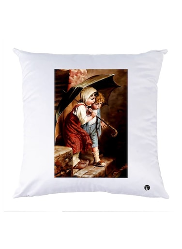 Printed Decorative Pillow Multicolour 30x30cm