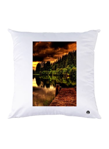 Printed Pillow polyester White 30x30cm