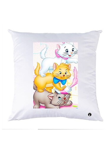 Printed Pillow Polyester White 30x30cm