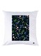Floral Printed Throw Pillow White/Black/Blue 30x30cm