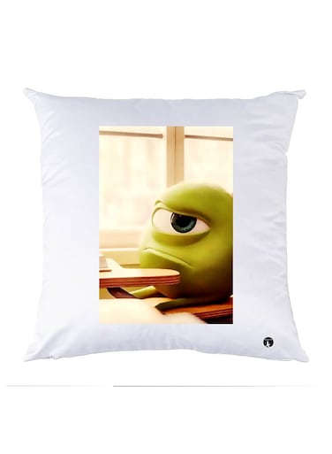 Printed Pillow Case polyester White 30x30cm