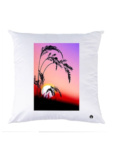 Printed Pillow Case polyester White 30x30cm