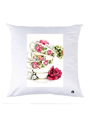 Printed Pillow Case polyester White 30x30cm