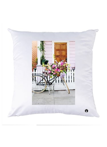 Printed Pillow Case Polyester White 30x30cm