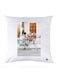 Printed Pillow Case Polyester White 30x30cm