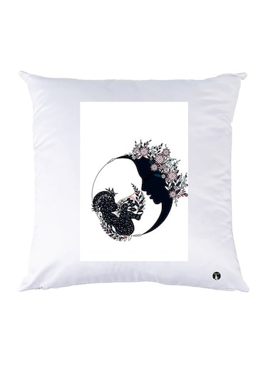 Printed Pillow Case polyester White 30x30cm