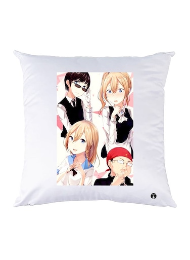 Printed Pillow Case polyester White 30x30cm