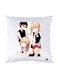 Printed Pillow Case polyester White 30x30cm
