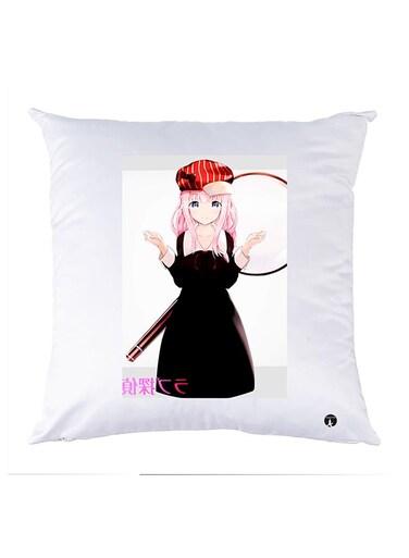 Printed Pillow polyester White 30x30cm