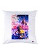 Beauty And The Beast Printed Throw Pillow White/Blue/Purple 30x30cm