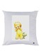 Cartoon Printed Throw Pillow White/Yellow/Green 30x30cm