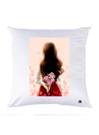 Printed Pillow polyester White 30x30cm