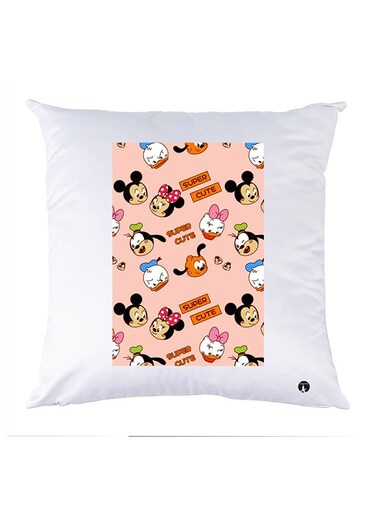 Printed Pillow polyester White 30x30cm