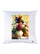Floral Printed Decorative Throw Pillow White/Purple/Red