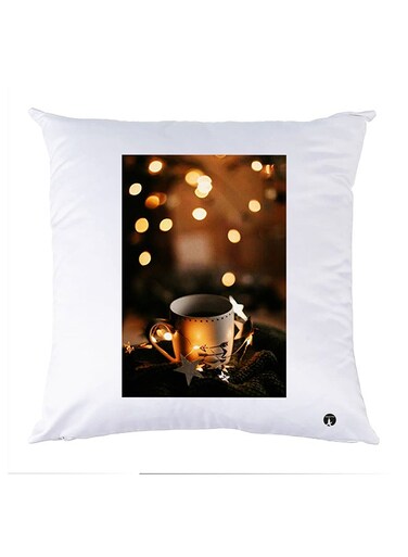 Printed Pillow polyester White 30x30cm