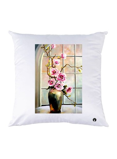 Printed Pillow polyester White 30x30cm