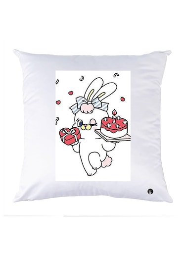Printed Pillow Case polyester White 30x30cm