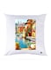 Printed Pillow polyester White 30x30cm