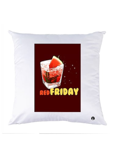 Printed Pillow polyester White 30x30cm