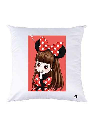 Printed Pillow Case polyester White 30x30cm