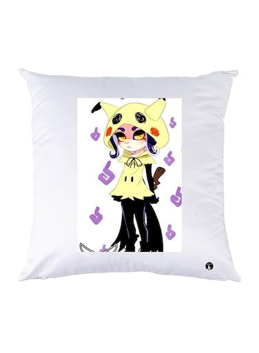 Printed Pillow Case polyester White 30x30cm