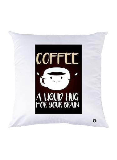 Printed Pillow polyester White 30x30cm
