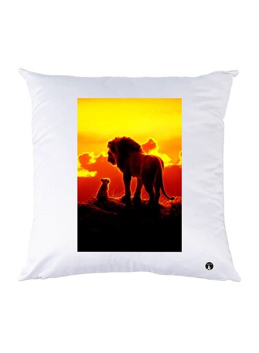 Printed Pillow Polyester White 30x30cm