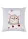 Cartoon Printed Throw Pillow White/Beige/Red 30x30cm