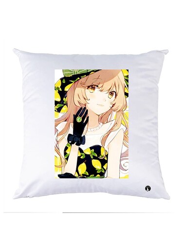Printed Pillow Polyester White 30x30cm