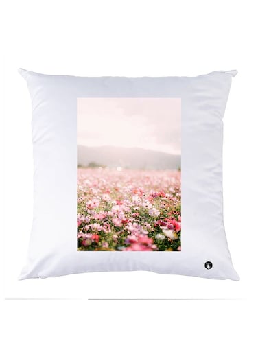 Printed Pillow Polyester White 30x30cm