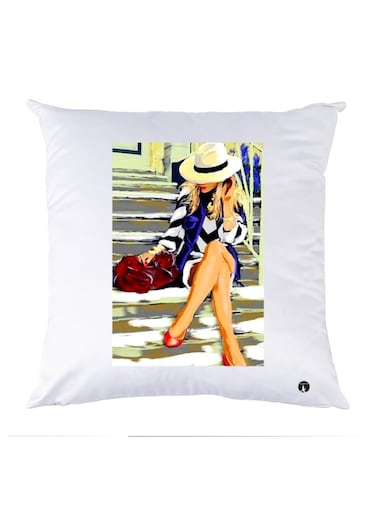 Printed Decorative Pillow Multicolour 30x30cm