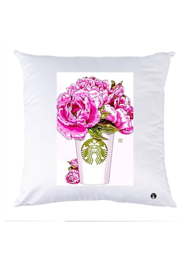 Printed Pillow polyester White 30x30cm
