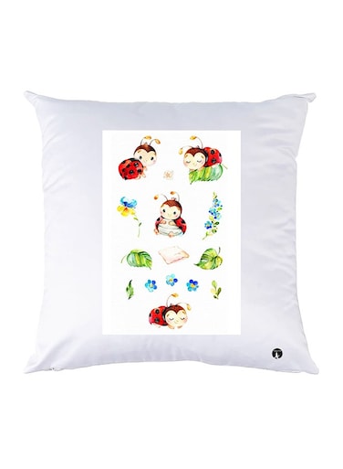 Printed Pillow polyester White 30x30cm