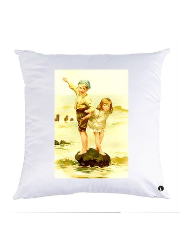 Printed Pillow polyester White 30x30cm