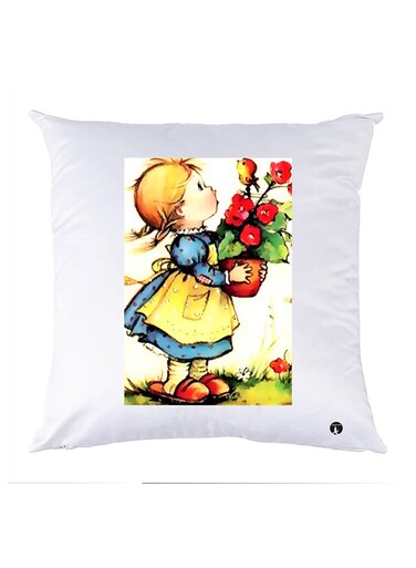 Printed Pillow Case polyester White 30x30cm