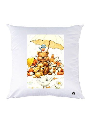 Printed Pillow Case polyester White 30x30cm