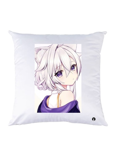 Printed Pillow Case polyester White 30x30cm