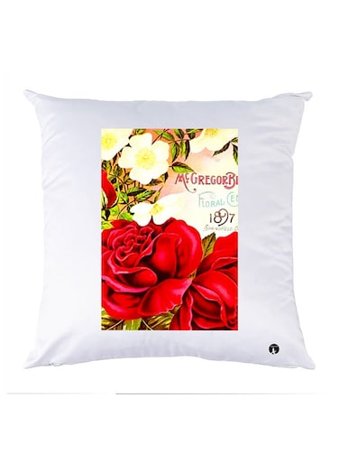 Printed Pillow polyester White 30x30cm