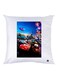 Cars Printed Throw Pillow White/Blue/Red 30x30cm