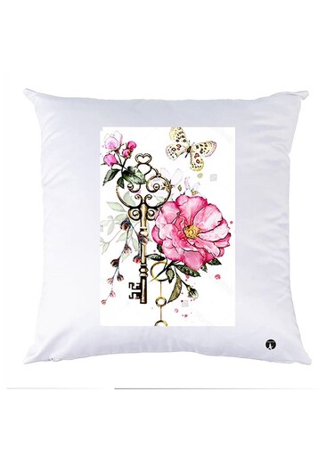 Printed Pillow polyester White 30x30cm